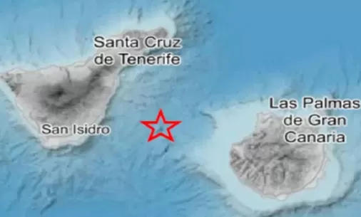 Seisminis aktyvumas tarp Tenerifės ir Gran kanarijos